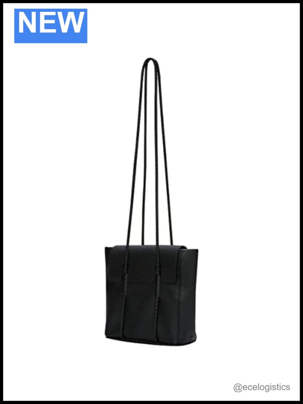 Vegan Leather Shoulder Bag with Tote Handle Magnetic Snap Closure 9.4" x 7.9"